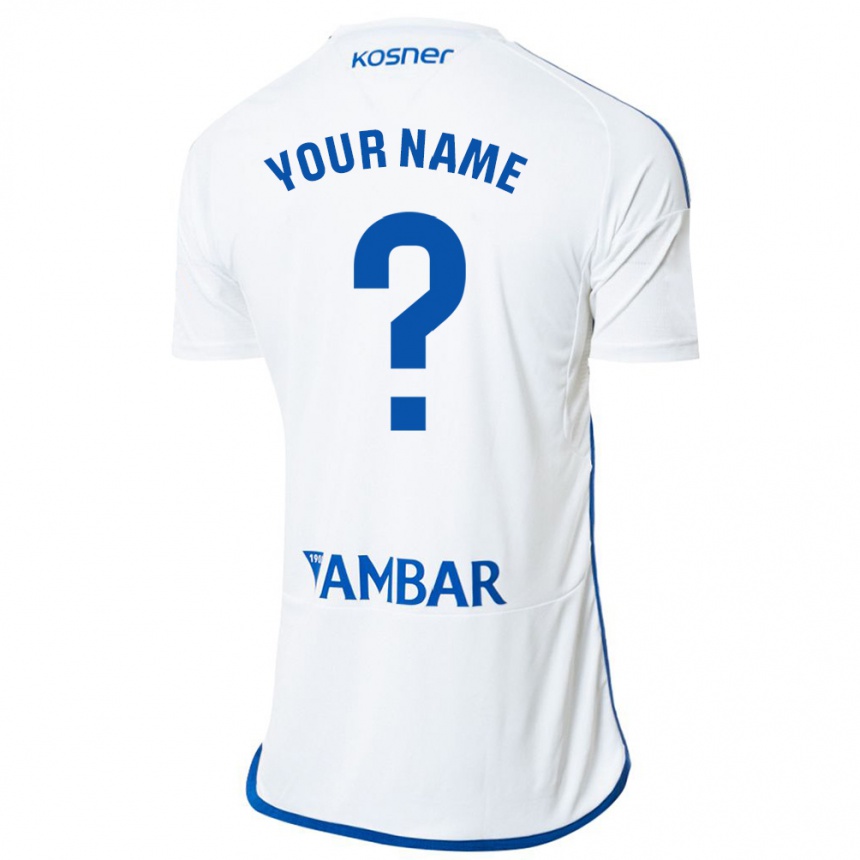 Hombre Fútbol Camiseta Su Nombre #0 Blanco 1ª Equipación 2023/24 Perú