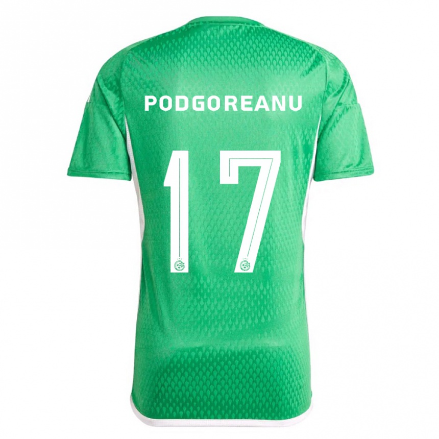 Hombre Fútbol Camiseta Suf Podgoreanu #17 Blanco Azul 1ª Equipación 2023/24 Perú