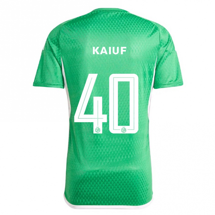 Hombre Fútbol Camiseta Sharif Kaiuf #40 Blanco Azul 1ª Equipación 2023/24 Perú