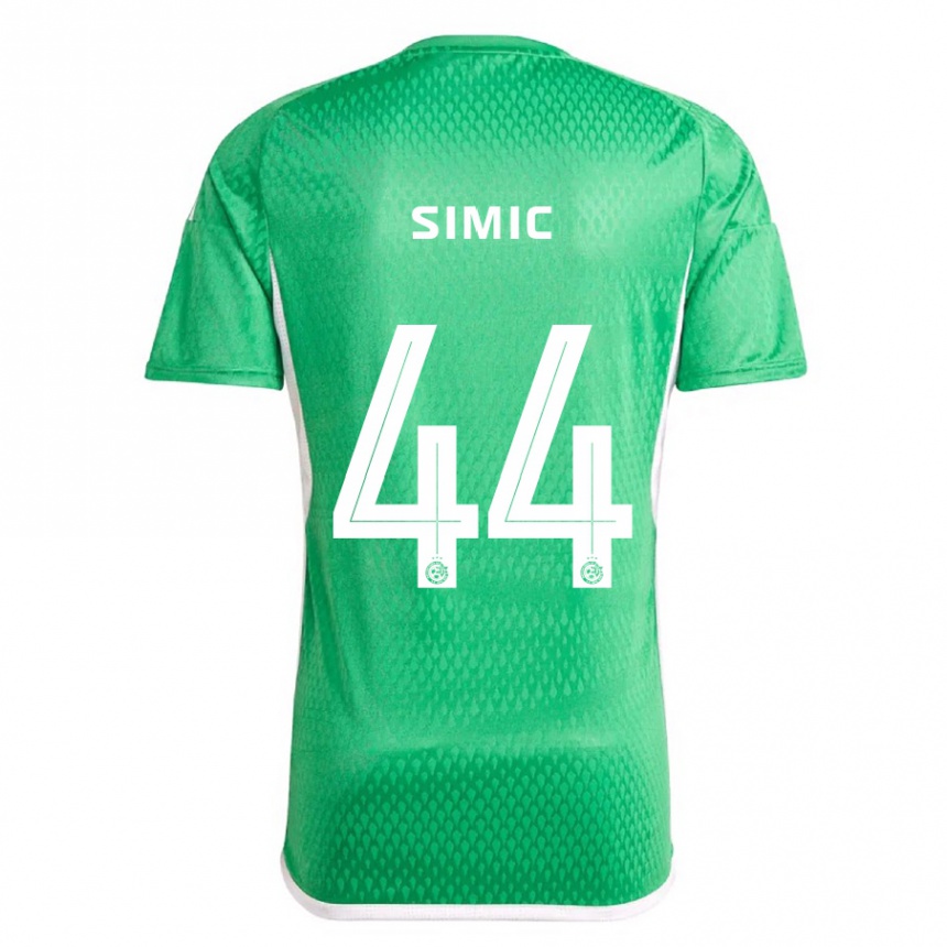 Hombre Fútbol Camiseta Lorenco Simic #44 Blanco Azul 1ª Equipación 2023/24 Perú