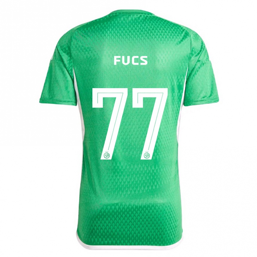 Hombre Fútbol Camiseta Roee Fucs #77 Blanco Azul 1ª Equipación 2023/24 Perú