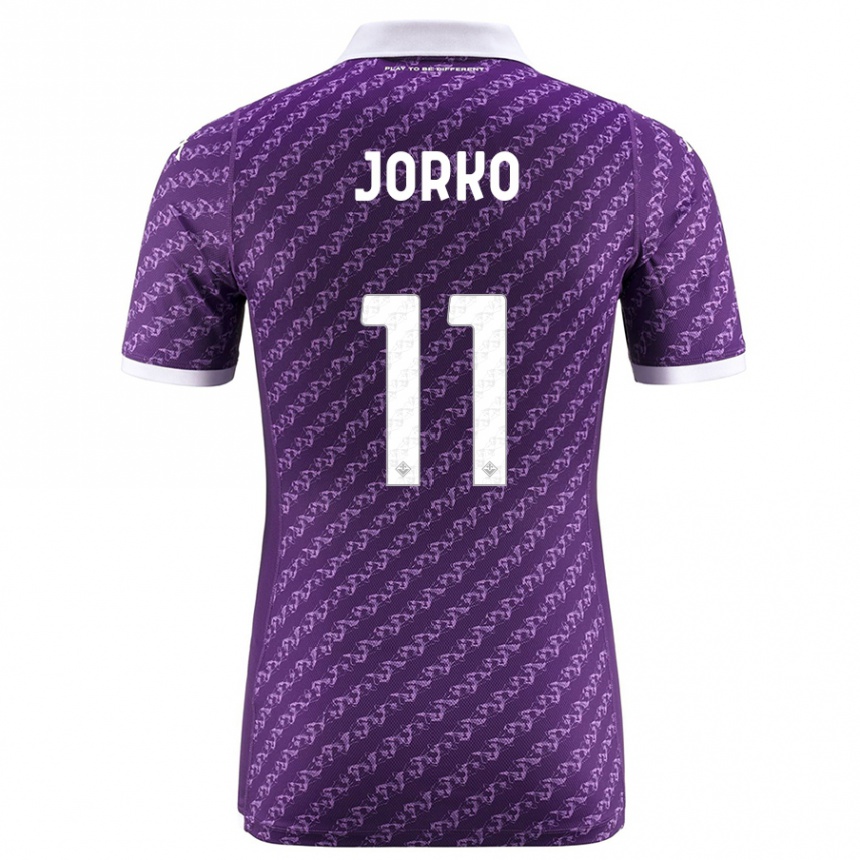 Hombre Fútbol Camiseta Jonathan Ikoné #11 Violeta 1ª Equipación 2023/24 Perú