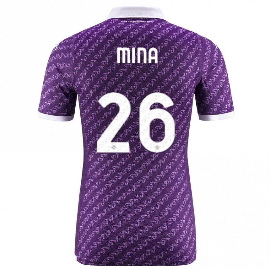 Hombre Fútbol Camiseta Yerry Mina #26 Violeta 1ª Equipación 2023/24 Perú