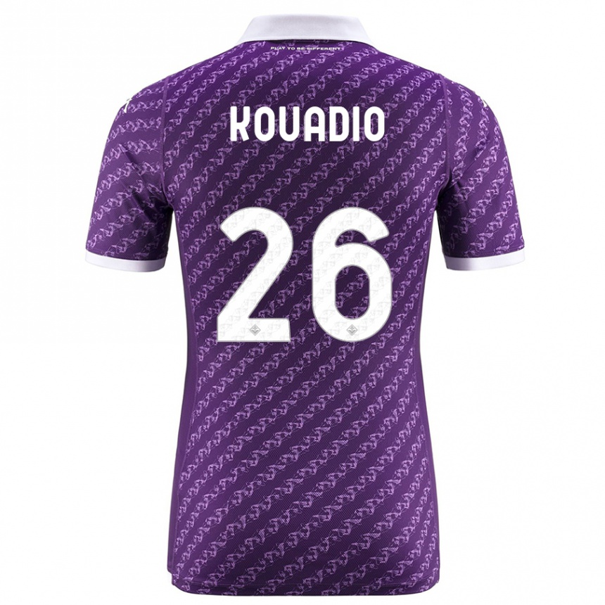 Hombre Fútbol Camiseta Eddy Kouadio #26 Violeta 1ª Equipación 2023/24 Perú