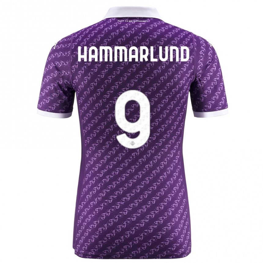 Hombre Fútbol Camiseta Pauline Hammarlund #9 Violeta 1ª Equipación 2023/24 Perú