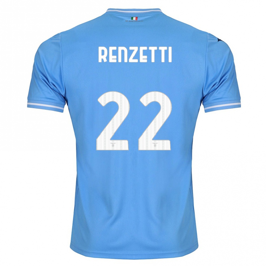 Hombre Fútbol Camiseta Davide Renzetti #22 Azul 1ª Equipación 2023/24 Perú