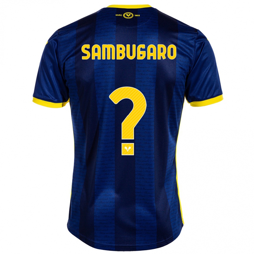 Hombre Fútbol Camiseta Mattia Sambugaro #0 Armada 1ª Equipación 2023/24 Perú