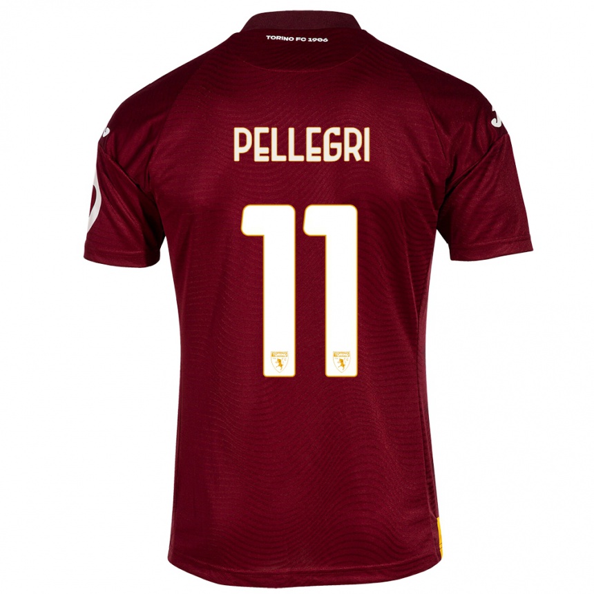 Hombre Fútbol Camiseta Pietro Pellegri #11 Rojo Oscuro 1ª Equipación 2023/24 Perú