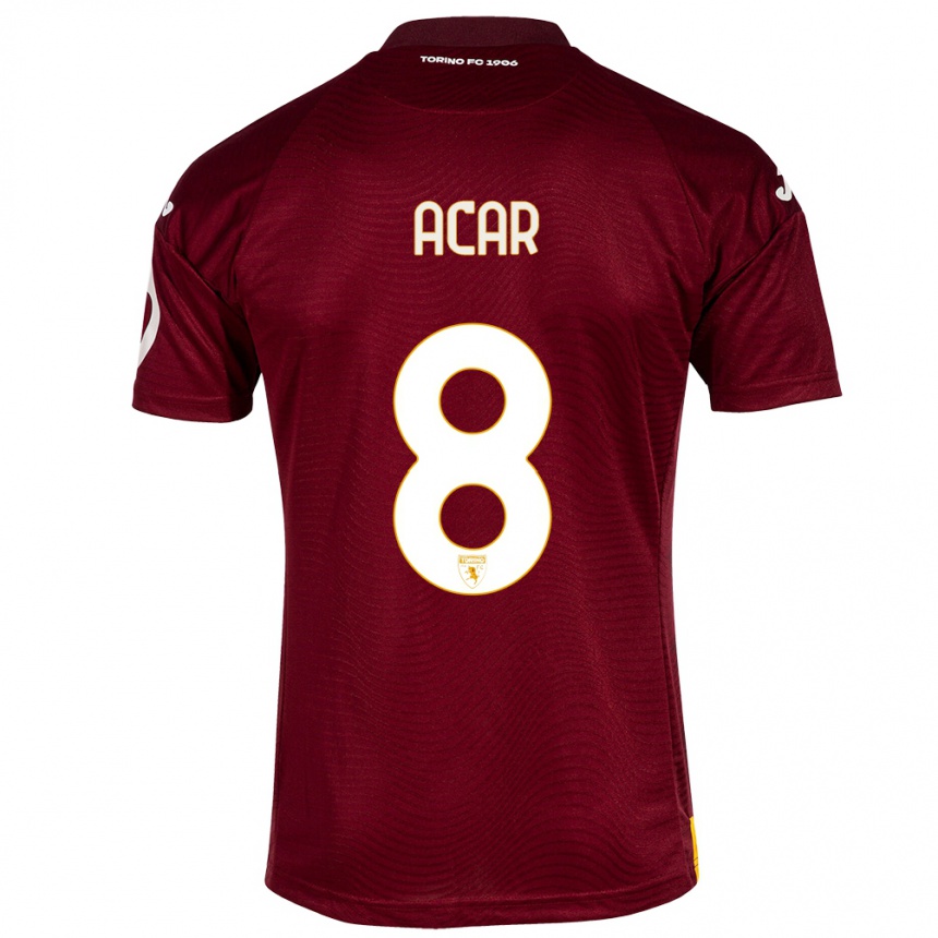 Hombre Fútbol Camiseta Emirhan Acar #8 Rojo Oscuro 1ª Equipación 2023/24 Perú