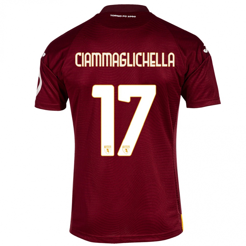 Hombre Fútbol Camiseta Aaron Ciammaglichella #17 Rojo Oscuro 1ª Equipación 2023/24 Perú