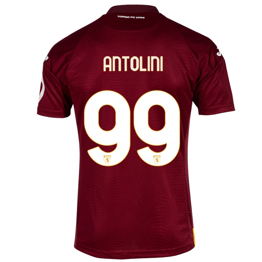 Hombre Fútbol Camiseta Jacopo Antolini #99 Rojo Oscuro 1ª Equipación 2023/24 Perú