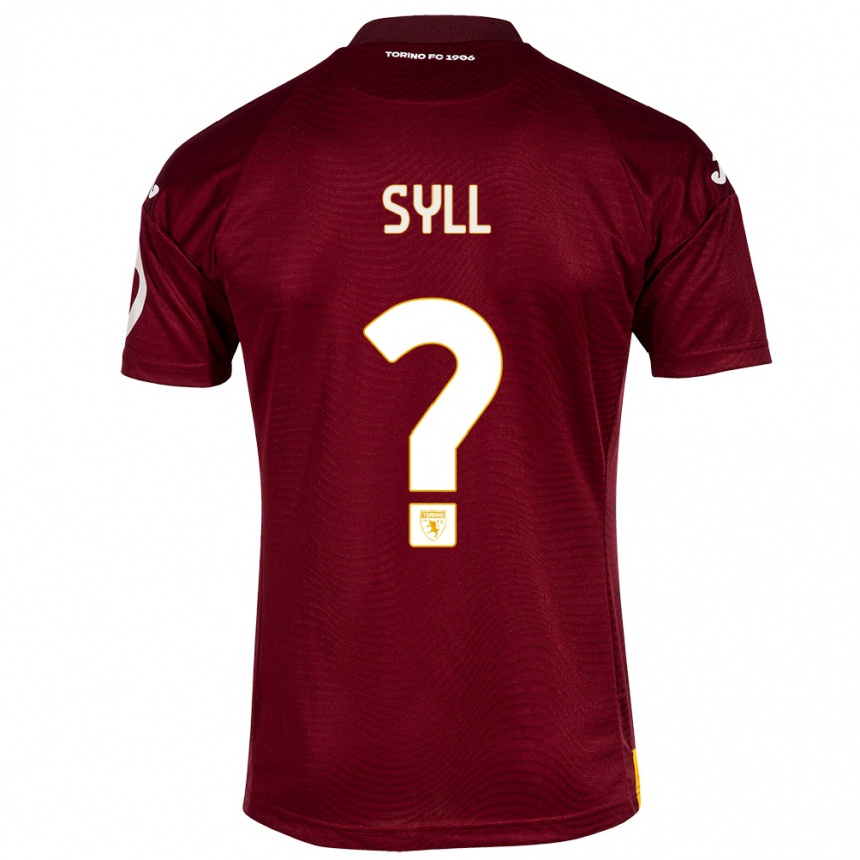 Hombre Fútbol Camiseta Omar Syll #0 Rojo Oscuro 1ª Equipación 2023/24 Perú