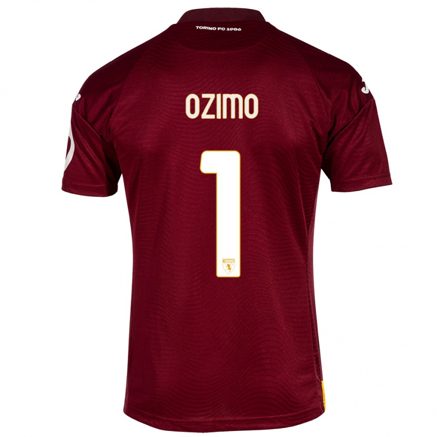 Hombre Fútbol Camiseta Arianna Ozimo #1 Rojo Oscuro 1ª Equipación 2023/24 Perú