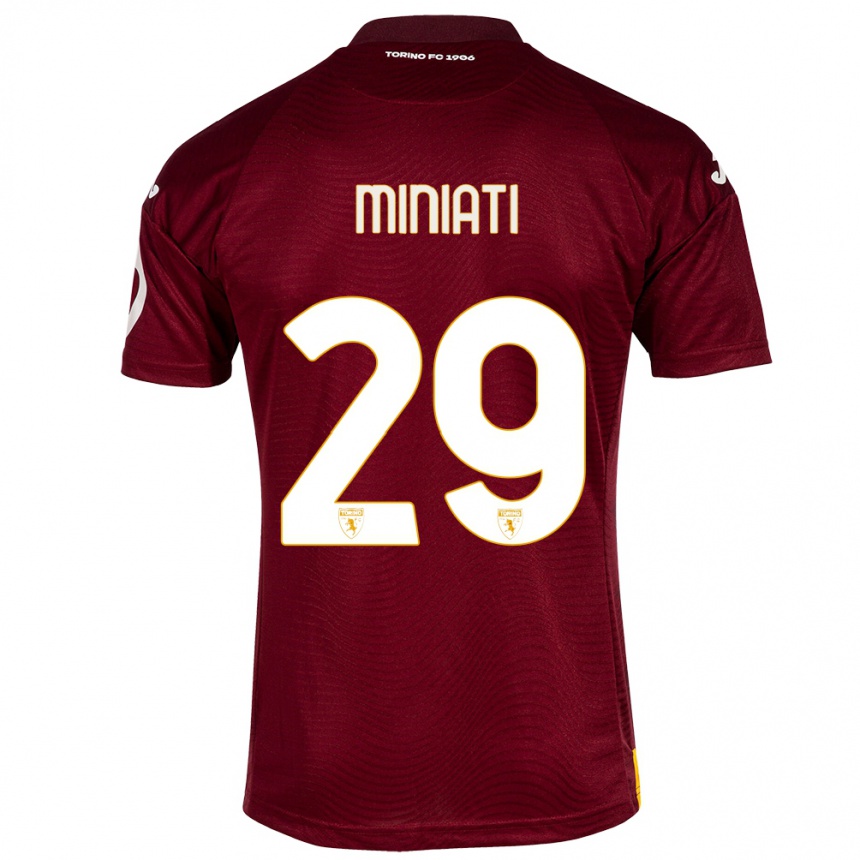 Hombre Fútbol Camiseta Elisa Miniati #29 Rojo Oscuro 1ª Equipación 2023/24 Perú