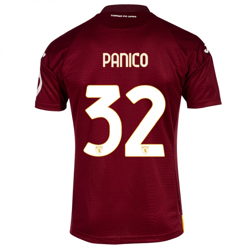 Hombre Fútbol Camiseta Patrizia Panico #32 Rojo Oscuro 1ª Equipación 2023/24 Perú