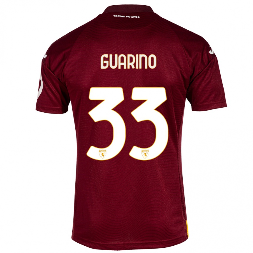 Hombre Fútbol Camiseta Rita Guarino #33 Rojo Oscuro 1ª Equipación 2023/24 Perú