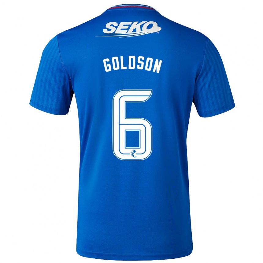 Hombre Fútbol Camiseta Connor Goldson #6 Azul 1ª Equipación 2023/24 Perú