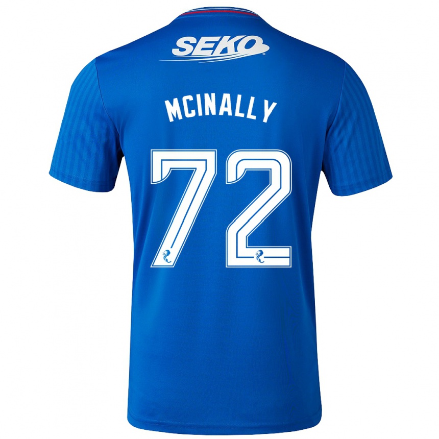 Hombre Fútbol Camiseta Darren Mcinally #72 Azul 1ª Equipación 2023/24 Perú