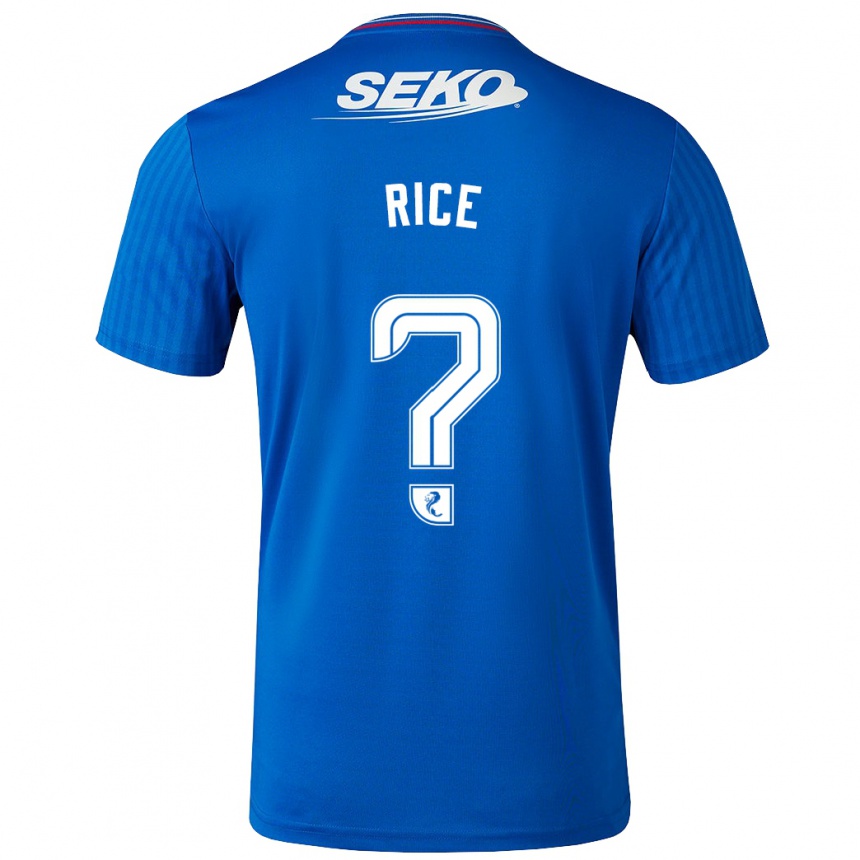 Hombre Fútbol Camiseta Bailey Rice #0 Azul 1ª Equipación 2023/24 Perú