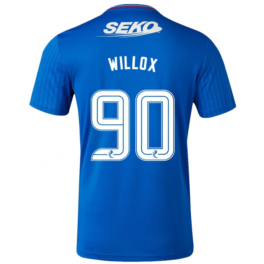 Hombre Fútbol Camiseta Kieron Willox #90 Azul 1ª Equipación 2023/24 Perú