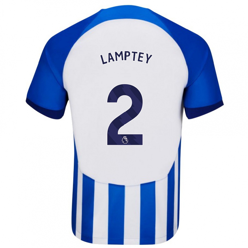 Hombre Fútbol Camiseta Tariq Lamptey #2 Azul 1ª Equipación 2023/24 Perú