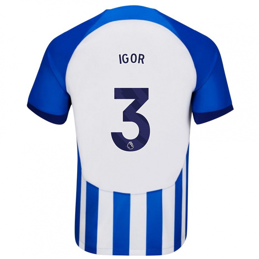 Hombre Fútbol Camiseta Igor #3 Azul 1ª Equipación 2023/24 Perú