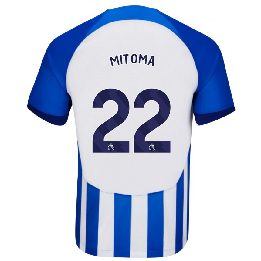 Hombre Fútbol Camiseta Kaoru Mitoma #22 Azul 1ª Equipación 2023/24 Perú