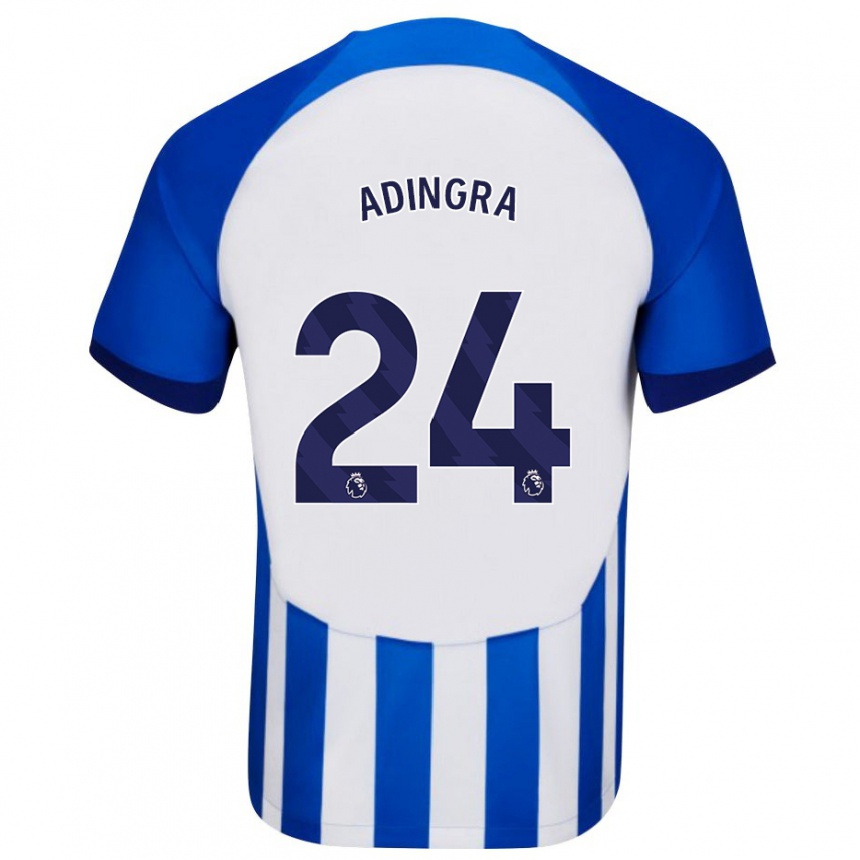 Hombre Fútbol Camiseta Simon Adingra #24 Azul 1ª Equipación 2023/24 Perú