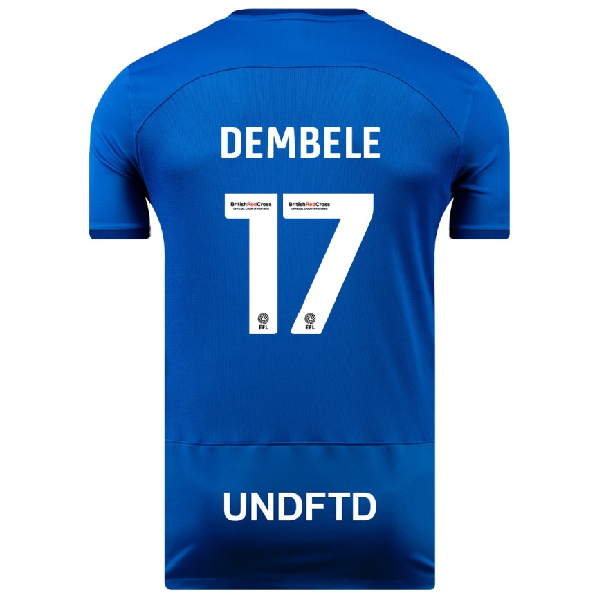 Hombre Fútbol Camiseta Siriki Dembélé #17 Azul 1ª Equipación 2023/24 Perú