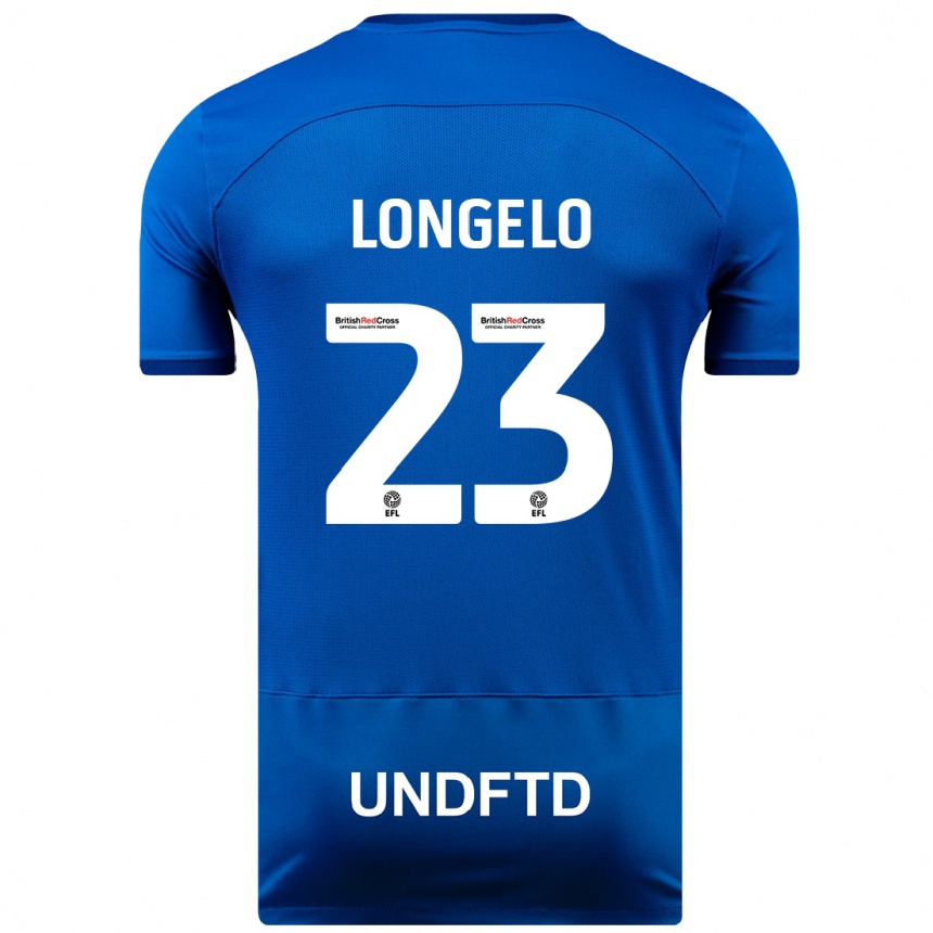 Hombre Fútbol Camiseta Emmanuel Longelo #23 Azul 1ª Equipación 2023/24 Perú