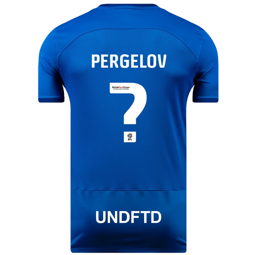 Hombre Fútbol Camiseta Stoyan Pergelov #0 Azul 1ª Equipación 2023/24 Perú