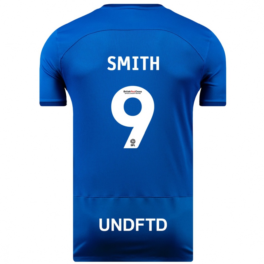 Hombre Fútbol Camiseta Libby Smith #9 Azul 1ª Equipación 2023/24 Perú