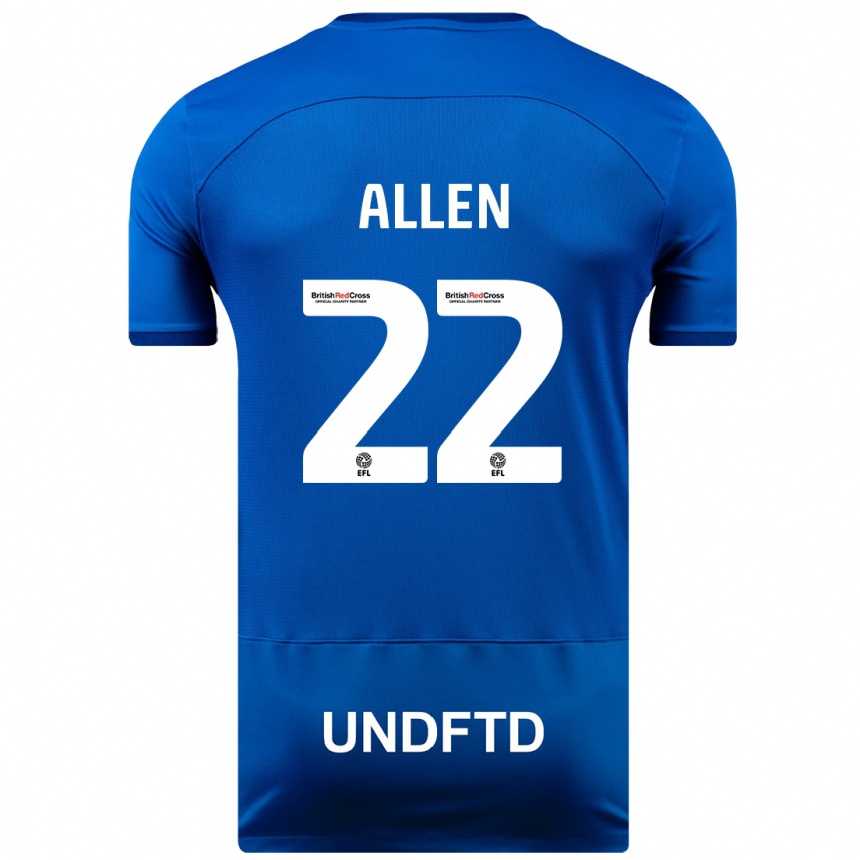 Hombre Fútbol Camiseta Remi Allen #22 Azul 1ª Equipación 2023/24 Perú