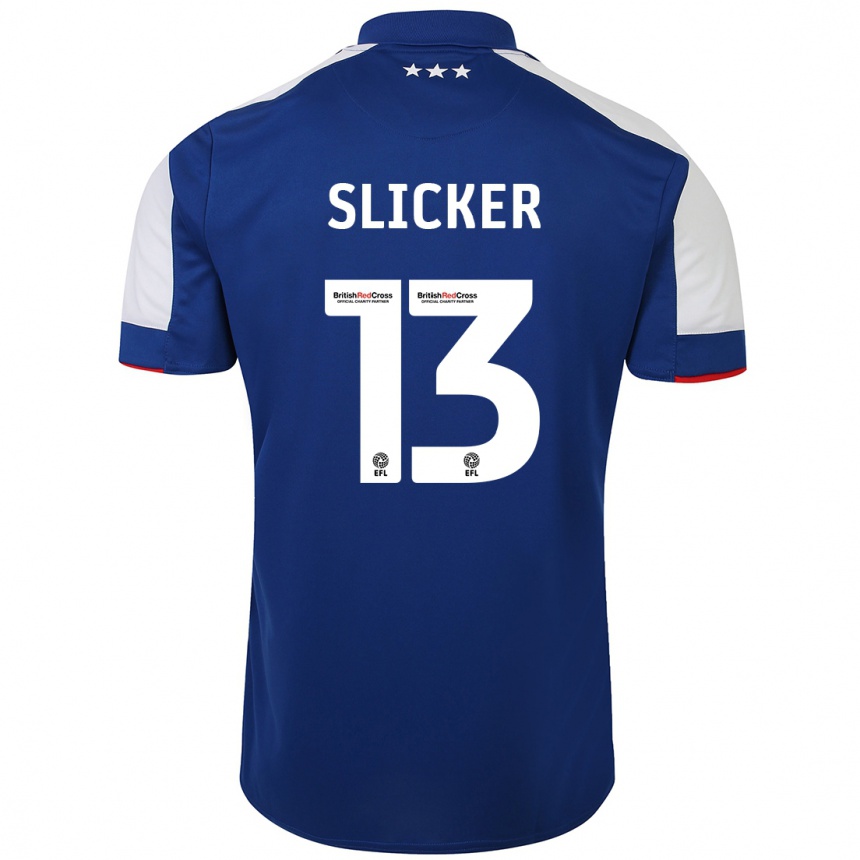 Hombre Fútbol Camiseta Cieran Slicker #13 Azul 1ª Equipación 2023/24 Perú