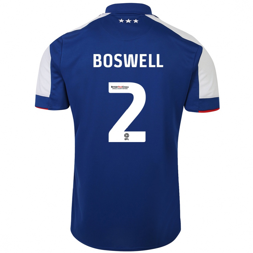 Hombre Fútbol Camiseta Maria Boswell #2 Azul 1ª Equipación 2023/24 Perú