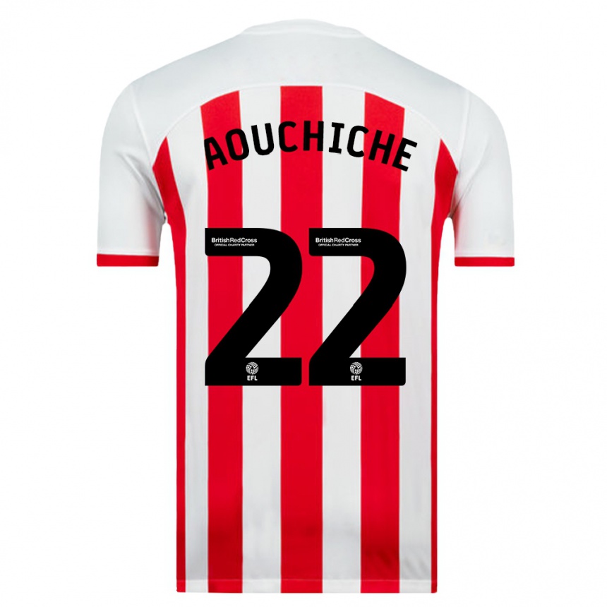 Hombre Fútbol Camiseta Adil Aouchiche #22 Blanco 1ª Equipación 2023/24 Perú