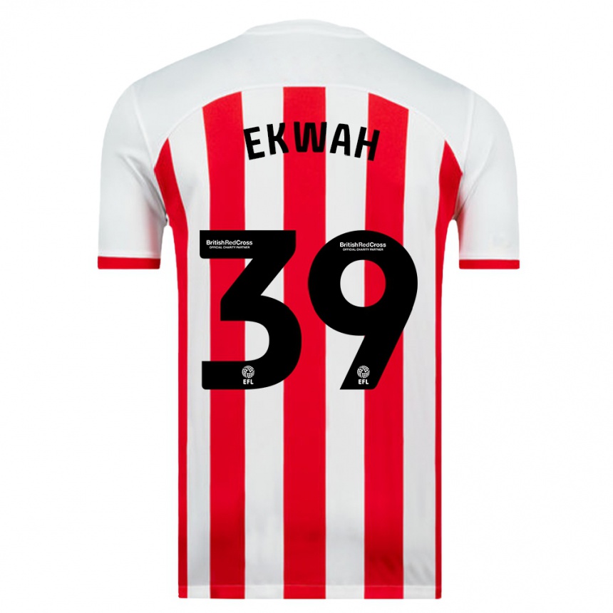 Hombre Fútbol Camiseta Pierre Ekwah #39 Blanco 1ª Equipación 2023/24 Perú