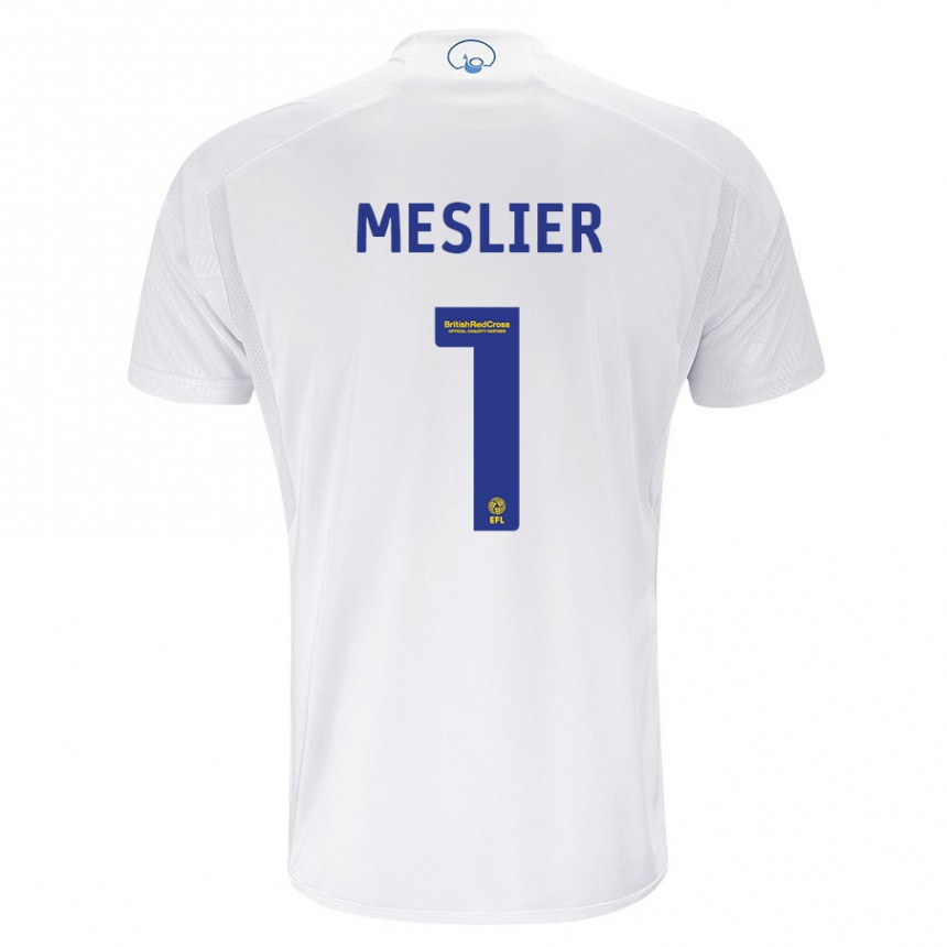 Hombre Fútbol Camiseta Illan Meslier #1 Blanco 1ª Equipación 2023/24 Perú