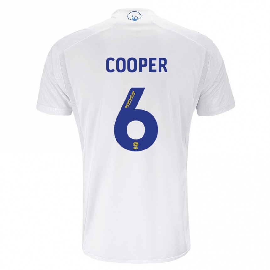 Hombre Fútbol Camiseta Liam Cooper #6 Blanco 1ª Equipación 2023/24 Perú