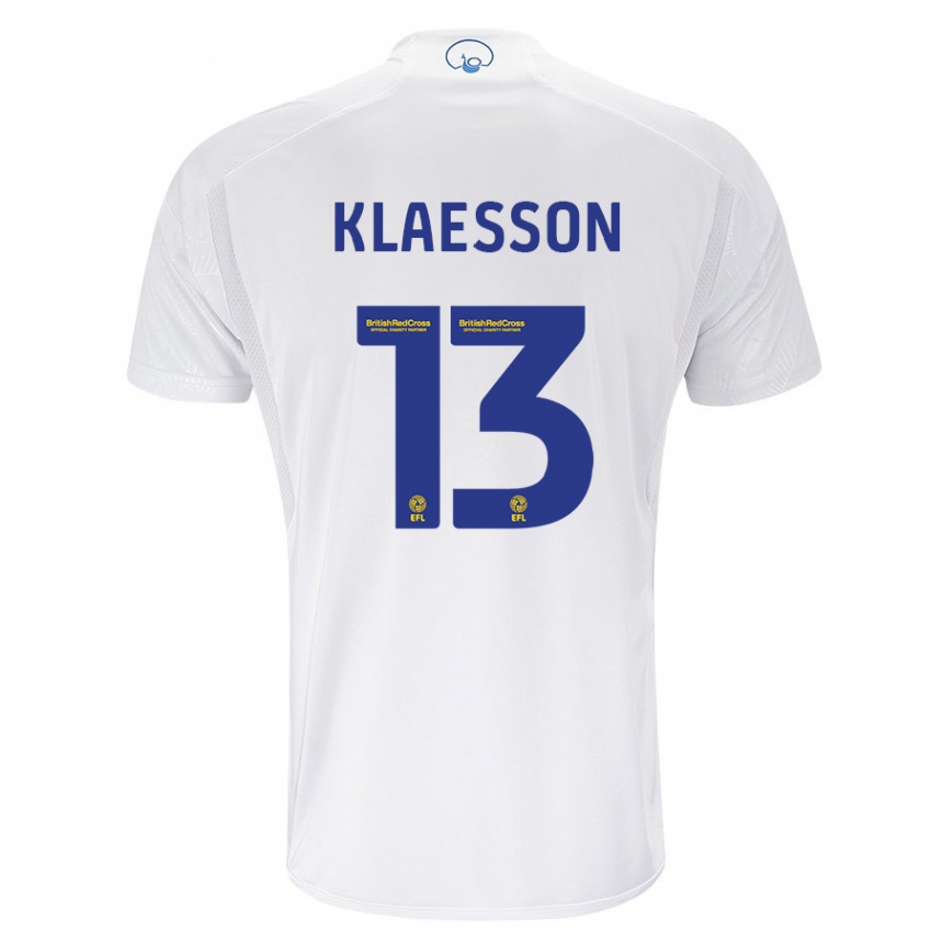 Hombre Fútbol Camiseta Kristoffer Klaesson #13 Blanco 1ª Equipación 2023/24 Perú