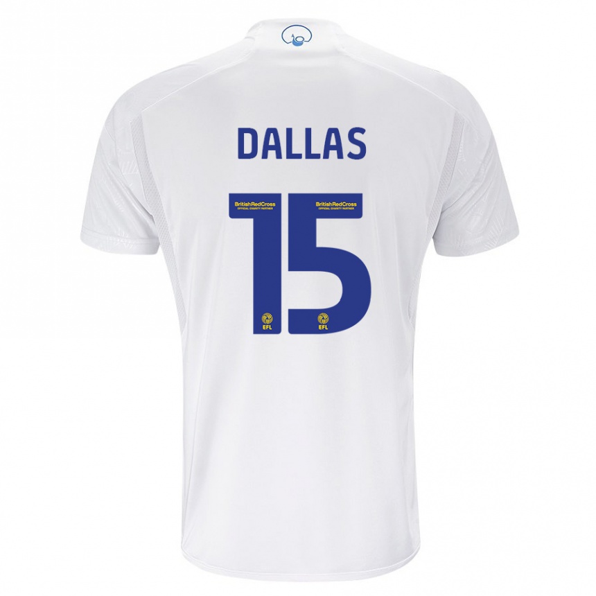 Hombre Fútbol Camiseta Stuart Dallas #15 Blanco 1ª Equipación 2023/24 Perú