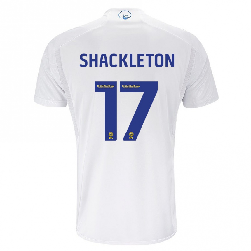 Hombre Fútbol Camiseta Jamie Shackleton #17 Blanco 1ª Equipación 2023/24 Perú