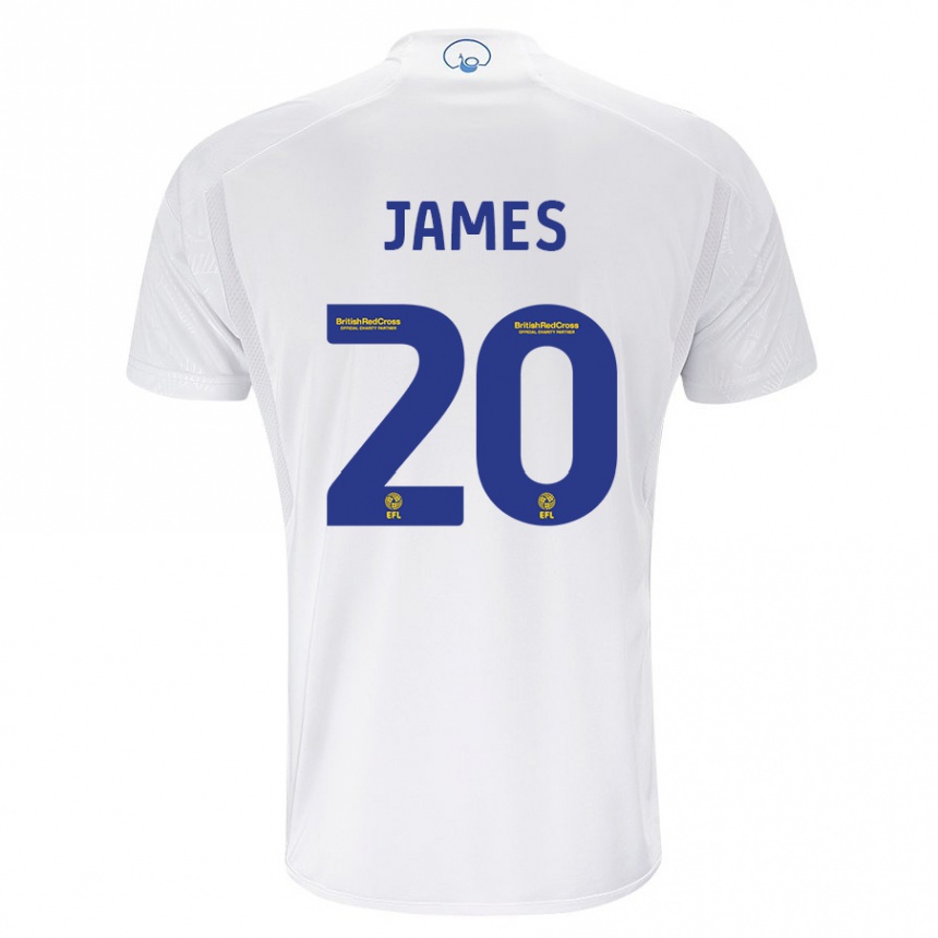 Hombre Fútbol Camiseta Daniel James #20 Blanco 1ª Equipación 2023/24 Perú