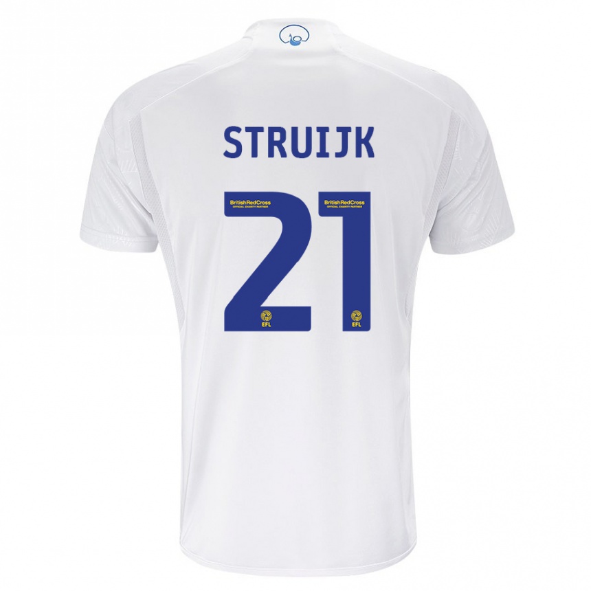 Hombre Fútbol Camiseta Pascal Struijk #21 Blanco 1ª Equipación 2023/24 Perú