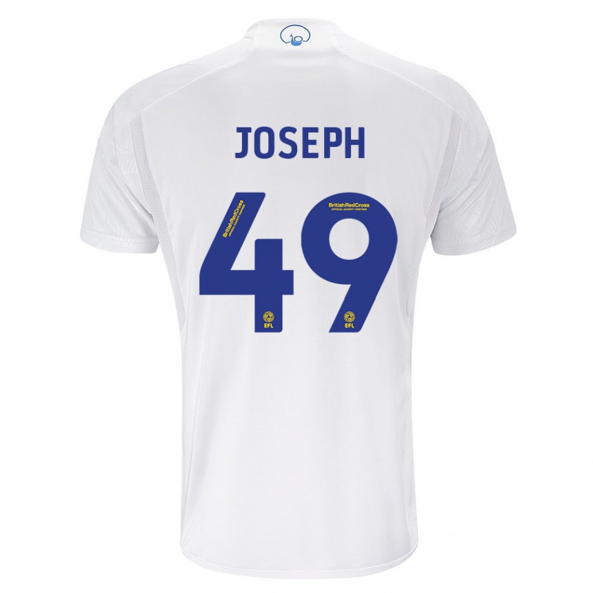 Hombre Fútbol Camiseta Mateo Joseph #49 Blanco 1ª Equipación 2023/24 Perú