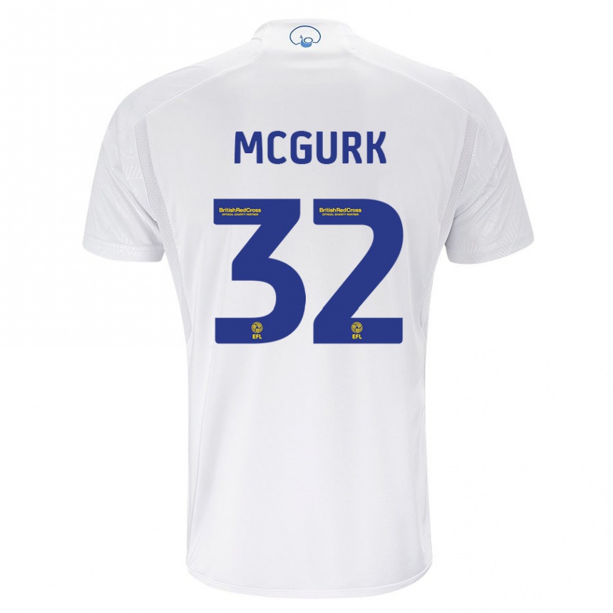 Hombre Fútbol Camiseta Sean Mcgurk #32 Blanco 1ª Equipación 2023/24 Perú