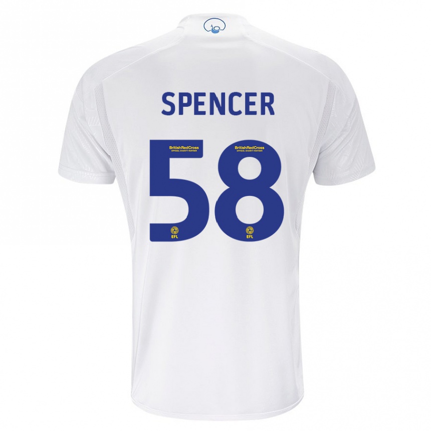 Hombre Fútbol Camiseta Morten Spencer #58 Blanco 1ª Equipación 2023/24 Perú