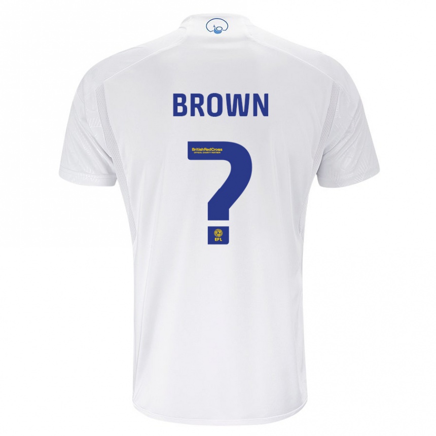 Hombre Fútbol Camiseta Heaton Brown #0 Blanco 1ª Equipación 2023/24 Perú