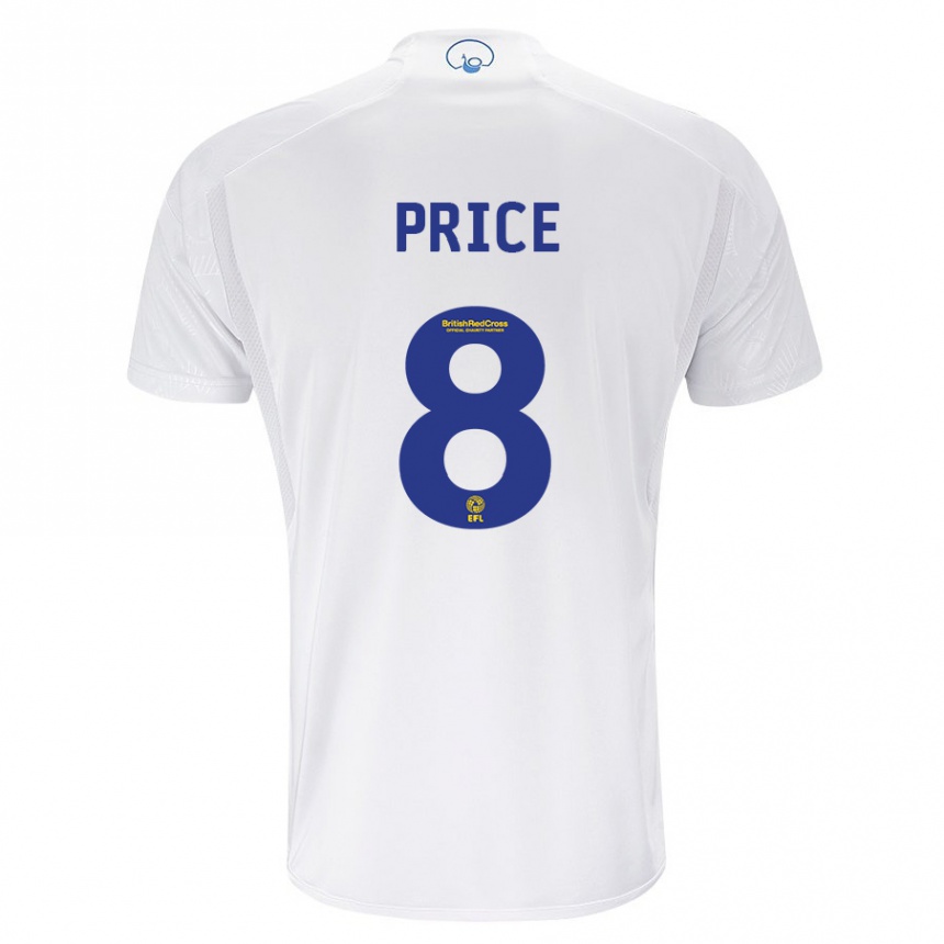 Hombre Fútbol Camiseta Leoni Price #8 Blanco 1ª Equipación 2023/24 Perú