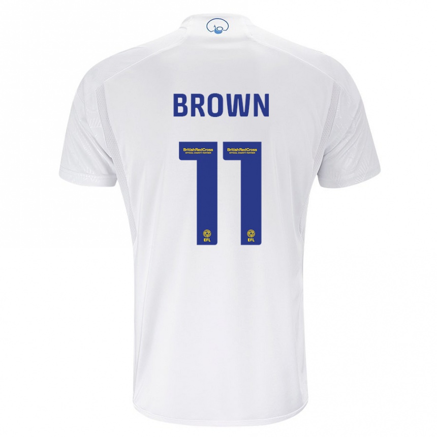 Hombre Fútbol Camiseta Abbie Brown #11 Blanco 1ª Equipación 2023/24 Perú